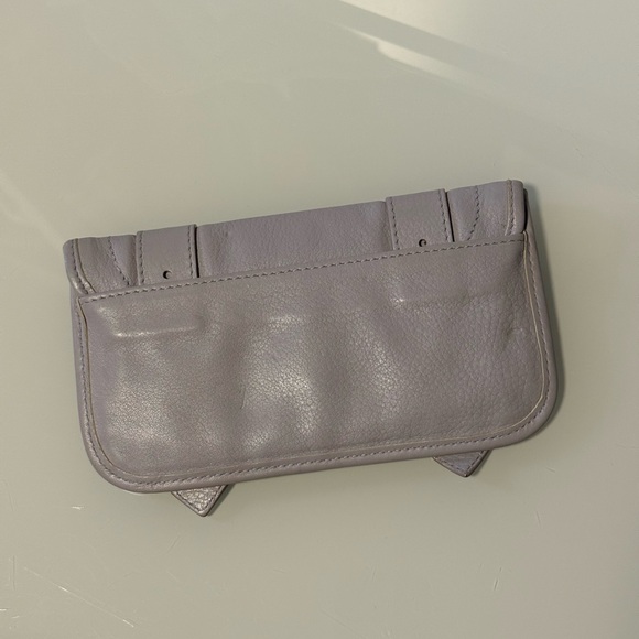 Gray Lilac Leather Women's Clutch - Picture 7 of 17